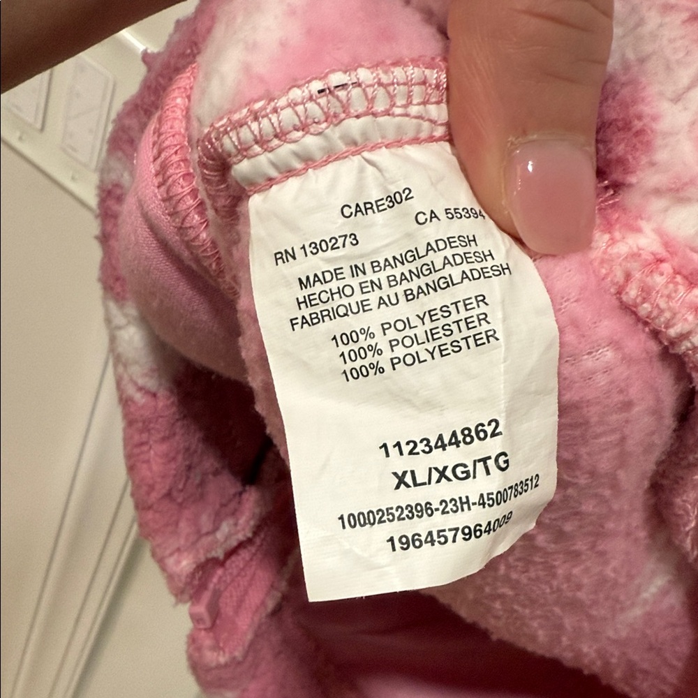 Wrangler x Barbie Pink and White Full Zip Fleece Girls Jacket Sz XL - Picture 8 of 10